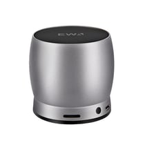 Enceinte Bluetooth Portable Mini Hifi Stereo Bass Puissante Metal Subwoofer Argent YONIS
