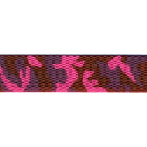Film 20m sangle militaire fantaisie 25mm fuchsia