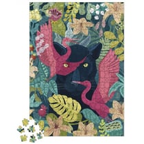 Puzzle mysterieuse panthere noire 500 pieces - animaux de la jungle - janod - j02508