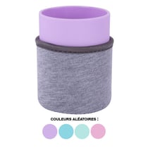 Pot à crayons - Plastique avec housse néoprène - Coloris pastel - Apli