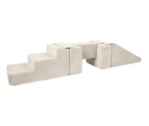 Passerelle 5 blocs crème velours côtelé - Velinda - Beige