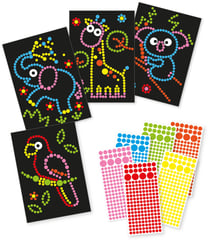 Jeu de gommette pour enfant Animaux 4 pièces