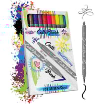Feutres - Double pointe - Calligraphie - 10 couleurs - ONLINE - Calli.Brush