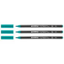 Lot de 3 feutres porcelaine EDDING pointe pinceau 1-4 mm - Turquoise
