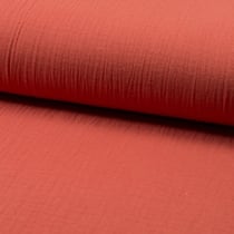 Tissu Double gaze de coton uni Peach