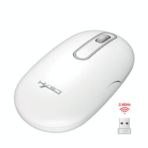 Souris Sans Fil Rechargeable Ultra-Silencieuse 4 Boutons Haute Précision Blanc YONIS
