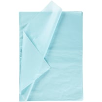 Papier de soie - 50 x 70 cm - Bleu clair - 25 feuilles