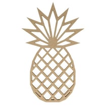 Silhouette en bois MDF origami - Ananas 25 cm