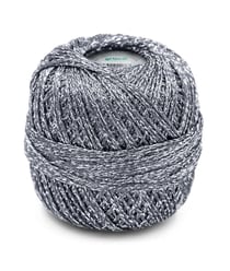 Fil à tricoter brillant GLITTER - Grundl 8220 Gris