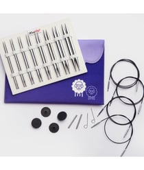 Set de 8 Aiguilles interchangeables de 13 cm NOVA METAL Deluxe- Knitpro Bleu