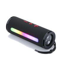 Enceinte Bluetooth Portable 3D Stéréo Subwoofer Avec Lumière RGB Support FM TF Card Noir YONIS