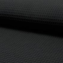 Tissu Nid d'abeille Noir