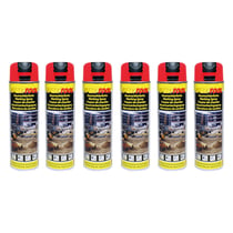 6 sprays de peinture -  Rouge fluo - Marquage - Repérage - Traceur de chantier - 500ml