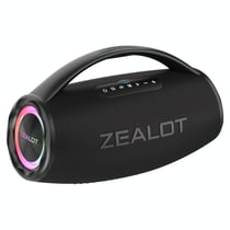 Enceinte Waterproof Bluetooth 80W Portable Avec Lumières RGB Et Son Surround Noir YONIS