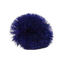 Broche fleur fluffly 7cm bleu