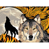Princesse - Canevas antique 50x65 cm Le loup
