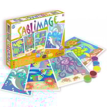 Sablimage poissons et dauphins - sable coloré - sentosphere - 880