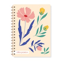 Carnet de notes A5 à spirale - A fleur de peau - Hirondelles & Cie