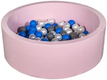 Piscine à balles Aire de jeu + 150 balles rose perle, bleu, gris - Velinda