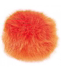 Pompons Premium Fausse Fourrure - 10cm de diamètre - Rico Design 14 Orange