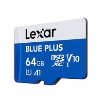 LEXAR Carte microSDXC Blue Plus UHS-I 64Go V10 100MB/s avec adaptateur carte SD