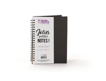 CARNET NOIR SPIRALES PAPIER KRAFT 130x180 MM