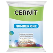 Pâte polymère - Opaque - A cuire - Pâte à modeler - Vert clair - Bloc de 56g - Cernit - Number one