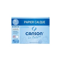 CANSON Papier calque satin, format A4, 70 g/m2 , 12 feuilles
