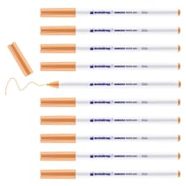 Lot de 10 feutres textiles permanents pointe 1 mm - EDDING - Orange clair - 4600