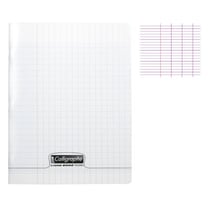 Cahier - 17x22(cm) - Grands carreaux - 192 pages - couverture en polypro - sans spirale - Clairefontaine - Calligraphe