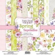 10 papiers scrapbooking 30 x 30 cm FABRIKA DECORU SPRING INSPIRATION