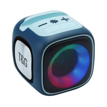 Enceinte Bluetooth LED Portable Son Immersif TWS Autonomie Longue Durée Bleu YONIS