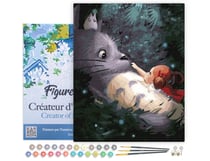 Peinture par Numéro Figured'Art avec Cadre - Souris et petite Fille - Kit de Loisir Créatif DIY Numéro d'Art - 40x50cm toile tendue sur châssis
