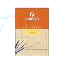 Papier millimétré - A4 (21x29,7cm) - Bloc de 50 feuilles - Canson