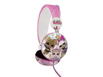 LOL Surprise Casque Audio pour Enfant Stéréo Dome Filaire Compact avec Arceau Réglable Blanc / Rose