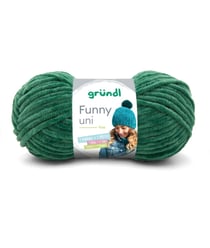 Fil à tricoter effet velour FUNNY - Grundl - 100 Gr - Oeko-Tex 27 Vert
