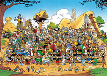Puzzle le village d'asterix - obelix et chien idefix - les romains - 1000 pieces - collection dessin anime - 12000473