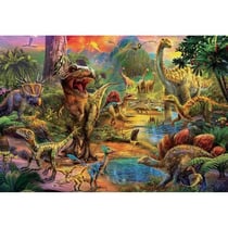 Puzzle 1000 pièces - Terre De Dinosaures - EDUCA - Animaux - Espagne - Orange