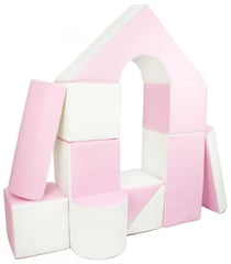 Set de 11 blocs en mousse pour le jeu blanc, rose (pastel) - Velinda