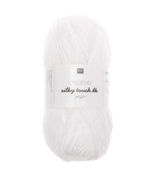 Fil à tricoter Creative Silky Touch Dk Vegan - 100gr - Rico Design 001 Blanc