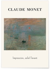 Affiche Claude Monet - Impression, Soleil Levant | A3 : 29,7x42cm