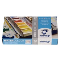 Coffret 12 godets peinture aquarelle Van Gogh Royal Talens boîte en métal