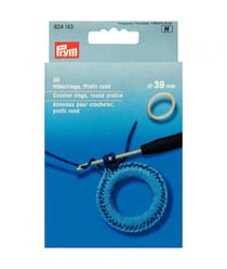 Lot de 30 Anneaux pour crocheter 39 mm rond - Prym Blanc