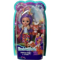 Enchantimals poupée sprint et danessa deer la biche - figurine 15 cm - animal - mattel fxm75