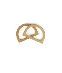 Lot de 2 Anses de sac en bois en forme de demi-cercle - DMC naturelle