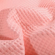Tissu Nid d'abeille  Rose blush
