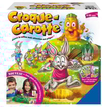 Croque carotte + jeu de cartes inedit - parcours, course lapins - ravensburger - 20948 - jeu societe enfant