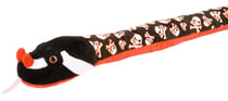 Peluche serpent tete de mort rouge et noir 135 cm - wild republic - 11111