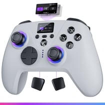 Manette sans fil Oniverse - Switch 2/Switch/OLED/PC - Écran intégré - 11h - Hall Effect - Aura White