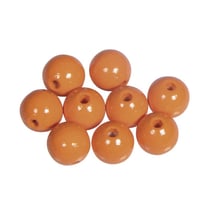 Perles en bois FSC 100%, polies, 12mm 32 pièces , orange